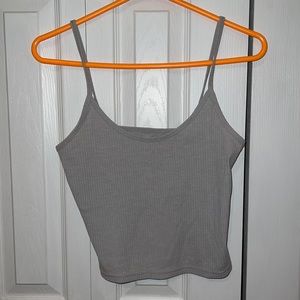 Light blue ribbed tank top